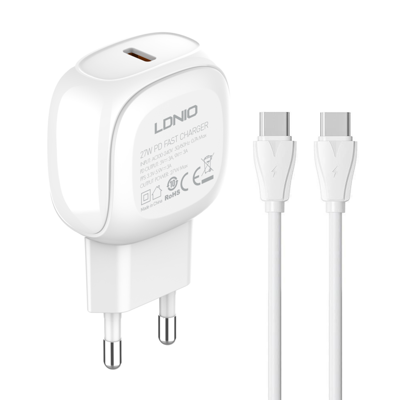 آداپتور شارژر 27 وات الدینیو مدل A1206C به همراه کابل 