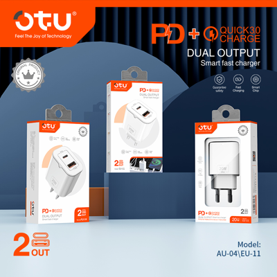 شارژر 2 خروجی فست Otu EU11  20W
