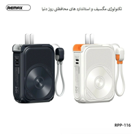 پاور بانک وایرلس شارژ Remax RPP116 مشکی